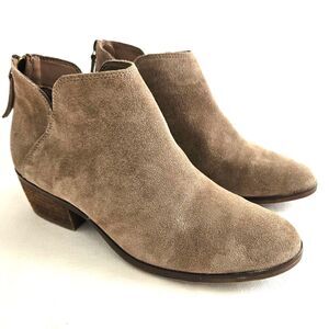 Michael Shannon Brown Gray Genuine Suede Ankle Boots Womens 7.5  Leather $90